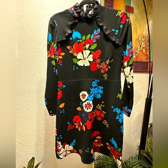 savida Dresses & Skirts - Savida floral longsleeve mini dress size S(36-38)